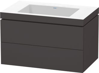 Duravit Duravit L-cube Conjunto Encolado A Pared, 2 Cajones, Sin