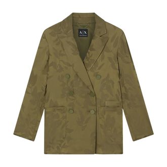 A|X Armani Exchange Blazers - Dames - Jassen - Groen - Maat: 2XS Viscose