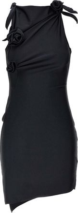 Coperni Asymmetric Flower Mini Dress