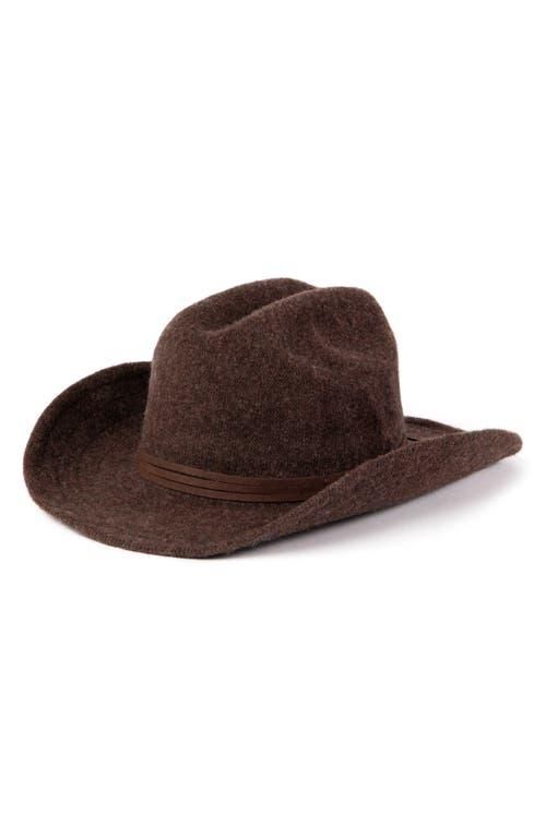 Van Palma Ezra Merino Wool Felt Fedora Hat Brown Size M/L Made France NWT Van Palma Ezra 100% Wool Rancher Hat | Anthropologie main image 3