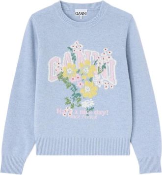 Ganni Donna, Maglie, Blu, XS, new