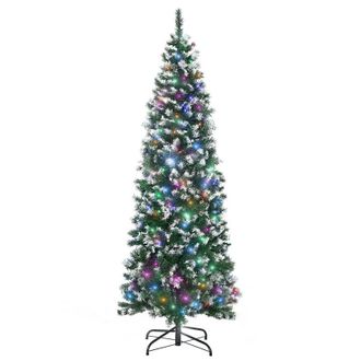 HOMCOM Tree Slim 6 with 300 Multi Coloured LED Lights | TJ Hughes