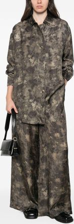 Uma Wang Floral Print Shirt - Green