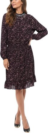 Dsquared2 Purple Embellished Round Neck Dress