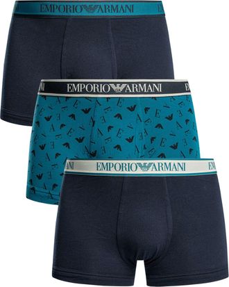 Emporio Armani Trunk 3-Pack, Blauw