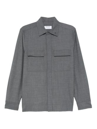 Gran Sasso flap-pocket shirt jacket - men - Elastane/Wool/Polyester - 52 - Grey