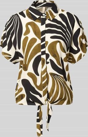 Soyaconcept Regular Fit Bluse aus Viskose mit Knotendetail Modell FELDI in Khaki, Gr&ouml;&szlig;e XXL