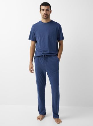 Le 31 Mens Solid brushed finish pyjama pant