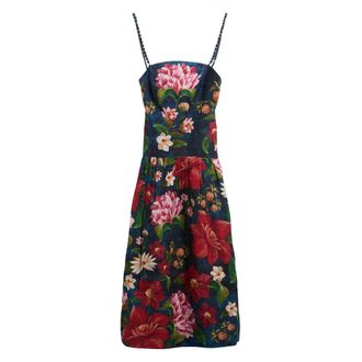 Barbour Wild Flower Midi Jurk - Dames - Casual kleedjes - Veelkleurig - XS - Katoen - Kleedjes