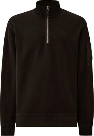 C.P. Company Polo Collar Half-zip Sweatshirt - Heren - Vesten met rits - Zwart - M - Katoen - Hoodies & sweatvesten