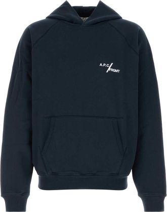 A.P.C. Dark Blue Logo Hoodie