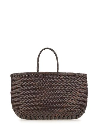Dragon Diffusion Triple Jump Big Woven Leather Tote Bag
