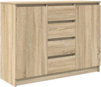 vidaXL Sideboard with Drawers Sonoma Oak 100.5x35x76 cm Engineered Wood vidaXL