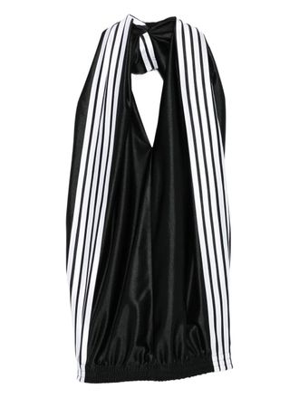 Balenciaga side-stripe mini dress - women - Polyester - 34 - Black