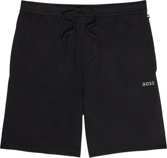 BOSS Boss Logo-embroidered Waffle Shorts - Black - Xxl