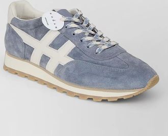 Hogan 86er suede sneakers smooth leather detailing