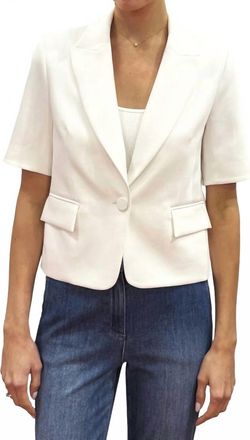 Drew Jimena Short Sleeve Blazer In White
