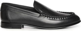 Fendi Gevlochten leren loafers - Heren - Loafers - Zwart - 41 EU - Leer - Schoenen
