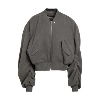 Rick Owens Secchia Flight Bomber Jacket - Heren - Bomber jackets - Grijs - M - Katoen - Jassen
