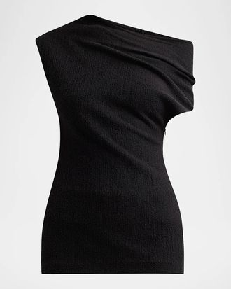 Toteme Draped One-Shoulder Top