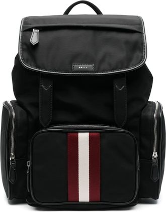 Bally stripe-detail backpack - Black
