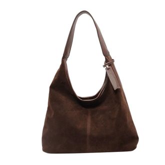 Generic Compatible For Large Capacity Tote Bag Womens Commuter Single Shoulder(Coffee color)