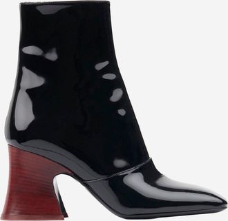 Chloé Janis Ankle Boots With Glossy Leather Heel