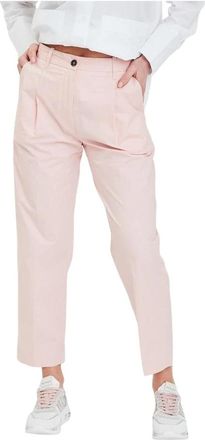 Nine In The Morning Hoge Taille Slim Blauwe Broek - Dames - Vrijetijds broeken - Roze - W28 - Broeken