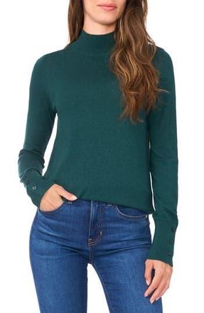 Halogen Button Cuff Turtleneck Sweater in June Bug at Nordstrom Rack, Size Xx-Large