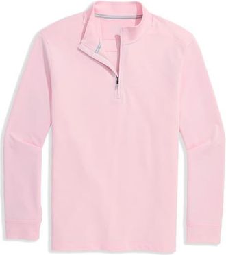 Vineyard Vines Performance Club Quarter-Zip Pullover in Flamingo at Nordstrom, Size Xx-Large