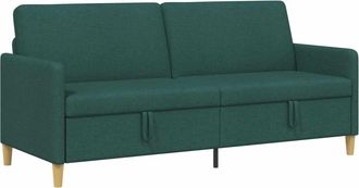 vidaXL Sof&aacute; Con Almacenamiento Verde Oscuro 192 X 78 X 87 Cm Poli&eacute;ster Vidaxl