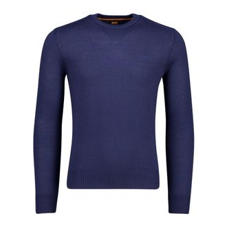 HUGO BOSS Truien & Vesten, Heren, Blauw, 3Xl, Wol, Donkerblauwe trui