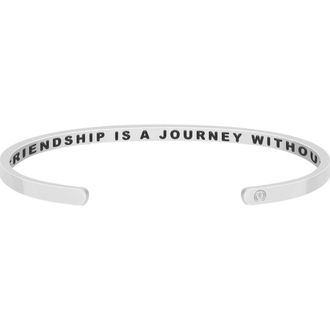 Mantra A True Friendship Is A Journey Without An End bracelet in Inside - Silver at Nordstrom