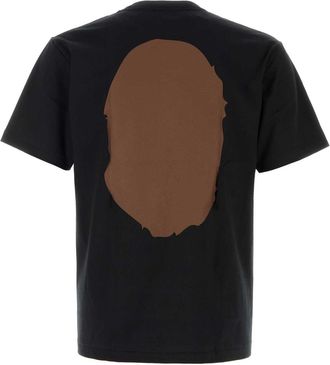 A Bathing Ape Mens Head T-Shirt Black Cotton