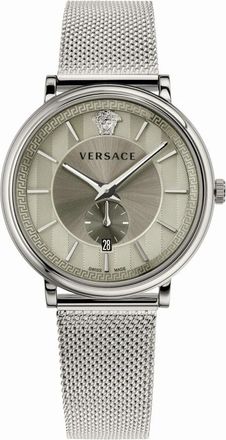 Versace V Circle 42Mm Horloge - Heren - Horloges - Grijs - ONE Size - Accessoires