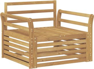 vidaXL Sof&aacute; De Exterior Madera De Acacia S&oacute;lida Blanco Vidaxl