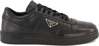 Prada Downtown Triangle-logo Leather Sneakers