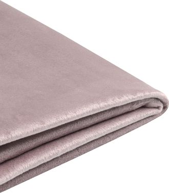 Beliani Beliani - Funda Extra&iacute;ble De Terciopelo Rosa Para Cama 90 X 200 Cm Fitou