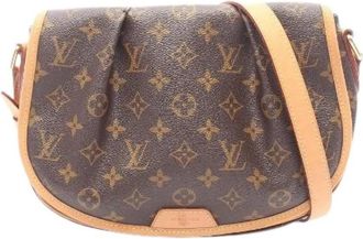 Louis Vuitton Pre-owned Menilmontant PM Monogram Schoudertas - Dames - Vintage Schoudertas - Bruin - ONE Size - Vintage