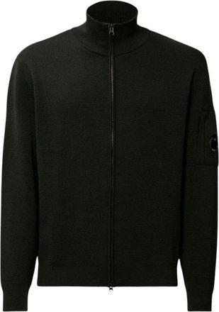 C.P. Company Re-Wool Zip Cardigan - Heren - Vesten - Groen - L - Truien & Vesten