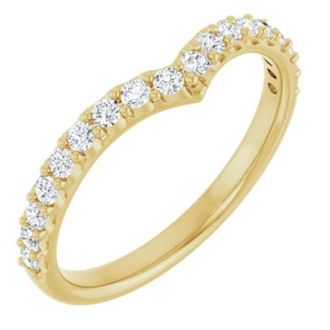 Pompeii3 1/3Ct Round Cut Accent Wedding Ring Anniversary 14k Gold Lab Grown