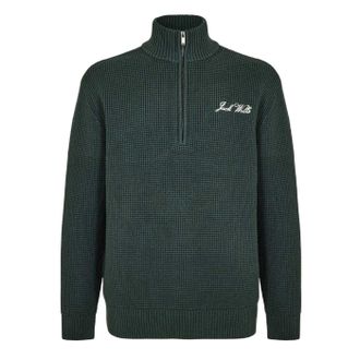 Jack Wills Heren Monty Quarter Zip Trui met lange mouwen (Evergreen)