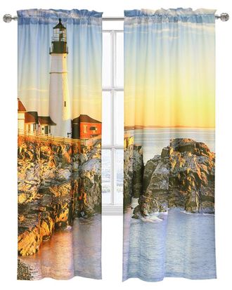 Habitat Photo Reels Digital Panoramic Print Curtain Panel Pair
