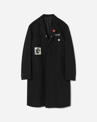 Undercover Men s Patches Chester Coat Black