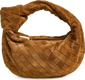 Bottega Veneta Mini Jodie Suede Top Handle Bag in 2588 Amber-Gold at Nordstrom