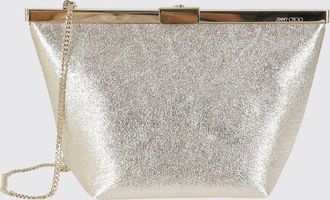 Jimmy Choo London Mini borsa a mano Ganache in pelle laminata con tracolla a catena