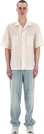 Herno Bowling Collar Linen Shirt