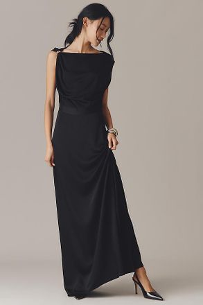 Derek Lam Maritza Sleeveless Boat-Neck Maxi Dress