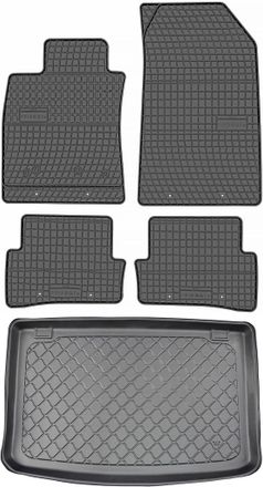 OEM Renault Clio Iv Hatchback De 10/2012 A 08/2019. Juego De Alfombrillas De Goma Para Coche Y Alfombrilla Para Maletero