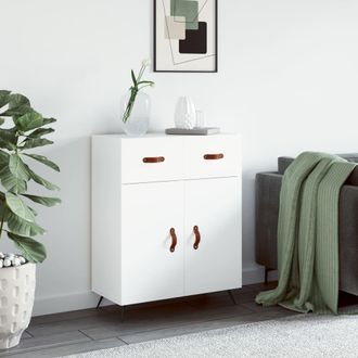 vidaXL Aparador De Madera De Ingenier&iacute;a Blanco 69,5x34x90 Cm Vidaxl
